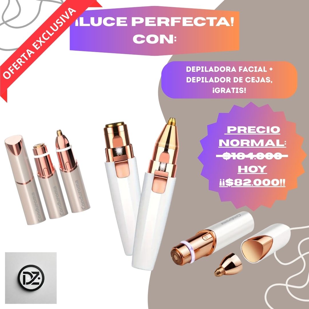 DEPILADOR FACIAL + ¡DEPILADOR DE CEJAS GRATIS!